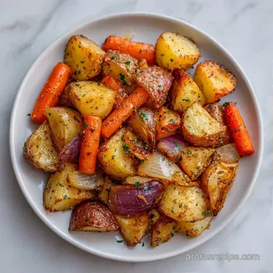 Oven Roasted Red Potatoes with Carrots Recipe Card