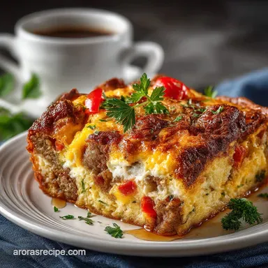 Breakfast Casserole: Make Ahead Sausage Cheddar Strata
