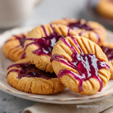 Peanut Butter and Jelly Cookies: Chewy