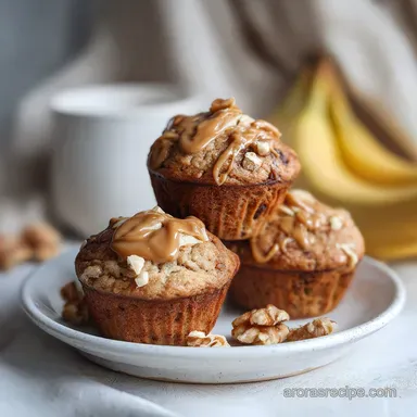 Peanut Butter Banana Muffins in 35 Minutes Recipe Card