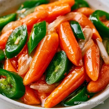 Pickled Jalape&ntilde;os and Carrots in 20 Min Recipe Card