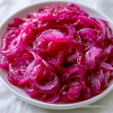 Quick 8-Minute Pickled Red Onions Recipe Card