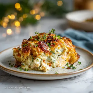 Potato Ranch Chicken Casserole for 6 Servings | Creamy Baked Recipe Card