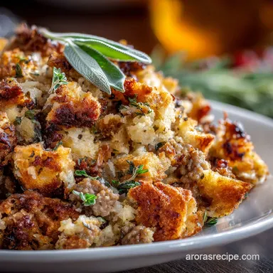 Sausage Stuffing The Best Moist Crispy Sage Dressing Recipe