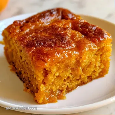 Pumpkin Cake Bars with Cake Mix Recipe Card