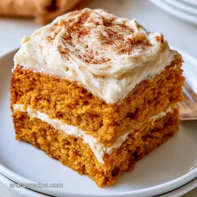 Pumpkin Cake for 12 Servings Recipe Card