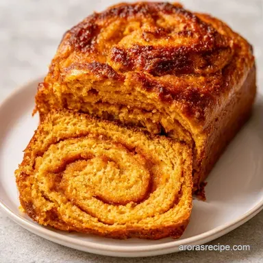 Pumpkin Roll Bread Recipe for 12 Rolls Recipe Card
