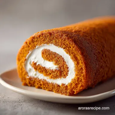 Pumpkin Roll Recipe with Cream Cheese Recipe Card