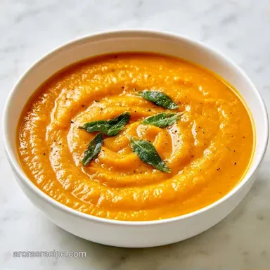 Pumpkin Soup With Sage in 30 Minutes Recipe Card