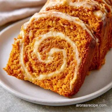 Pumpkin Swirl Cake for 12 Servings Recipe Card