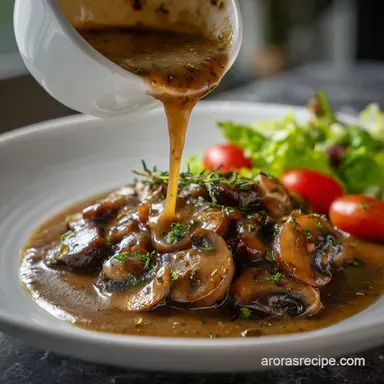 Easy Creamy Mushroom Sauce for Steak Quick Mushroo 15-Minute Recipe Recipe Card