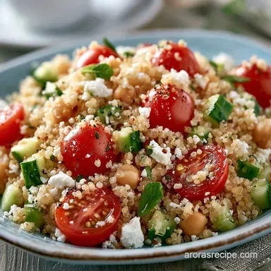 Quick Summer Quinoa Salad with Chickpeas Recipe Card