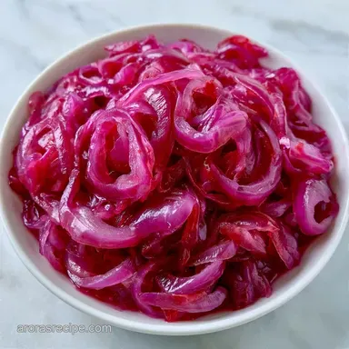 Red Pickled Onions in 10 Minutes Recipe Card
