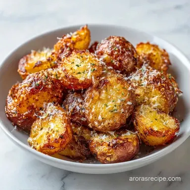 Roasted Garlic Parmesan Potatoes: Crispy Recipe Card