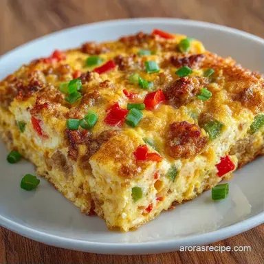 Sausage Mexican Breakfast Casserole: 1h Recipe Card
