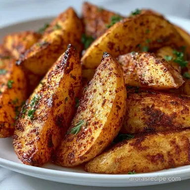 Seasoned Potato Wedges: Crispy and Baked Recipe Card