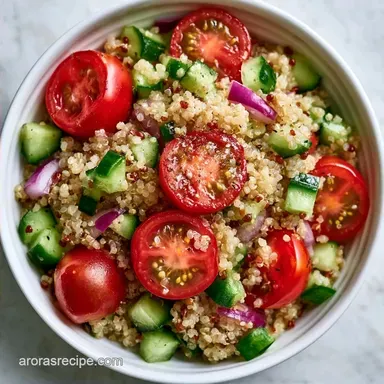 Simple Greek Quinoa Salad for 8 Servings