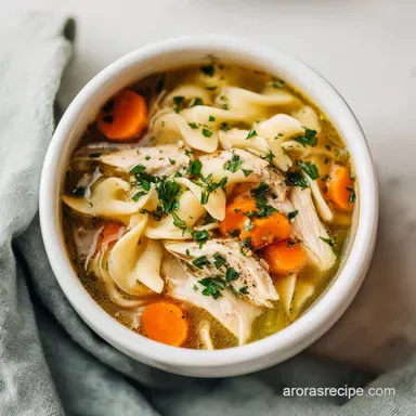 Crockpot Chicken Noodle Soup in 6 Hours | Slow-Cooked and Silky Recipe Card