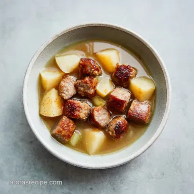 Slow Cooker Zuppa Toscana with Spicy Italian Sausage: Silky Recipe Card