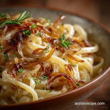 Pasta with Caramelized Onion The Ultimate Creamy Sweet Onion Pasta Recipe Card
