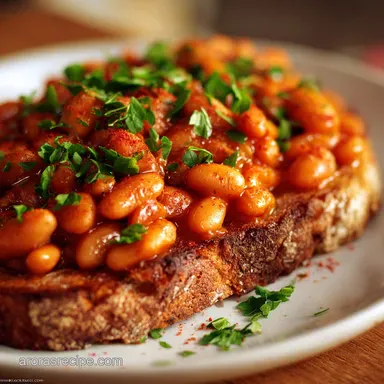 Beans on Toast: Homemade Smoked Paprika Recipe (40 Mins) Recipe Card
