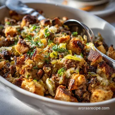 Thanksgiving Stuffing Recipe: The Crispy Sourdough Sausage Dressing Recipe Card