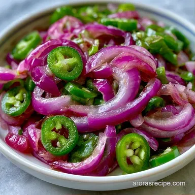 Spicy Pickled Onions in 15 Minutes Recipe Card