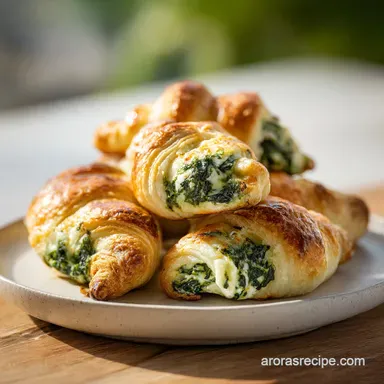 Spinach Feta Crescent Rolls in 22 Minutes Recipe Card