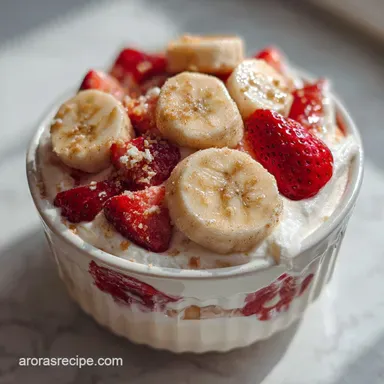 Strawberry Banana Pudding: Velvety Cream Layers Recipe Card