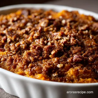 Sweet Potato Casserole: Classic Recipe with Pecan Streusel Topping Recipe Card