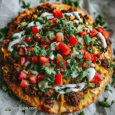 Quick and Delicious Taco Pizza Recipe in 30 Minutes Recipe Card