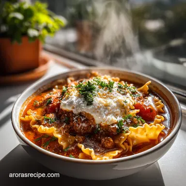 Tasty Lasagna Soup With Ricotta in 45 Min Recipe Card