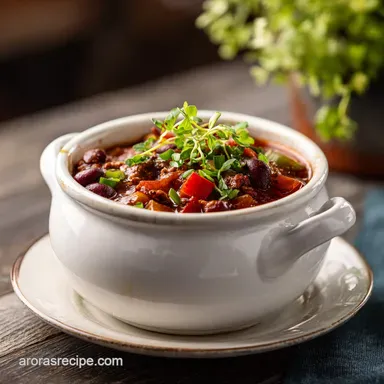 Texas Cowboy Stew: One-Pot Recipe for 8 Servings Recipe Card