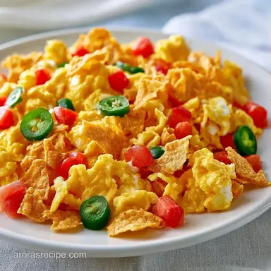 TexMex Migas Recipe for 4 Servings Recipe Card