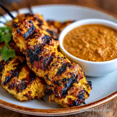 Thai Chicken Satay with Coconut Milk Recipe Card