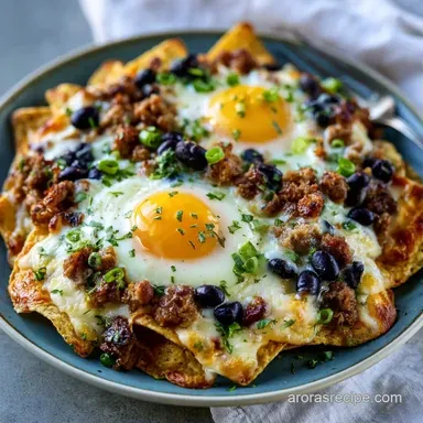 Tortilla Chip Breakfast Nachos: 20 Min Recipe Card