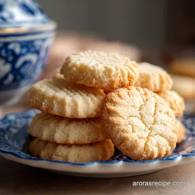 Traditional Buttery Shortbread Cookies for 24 Servings Recipe Card