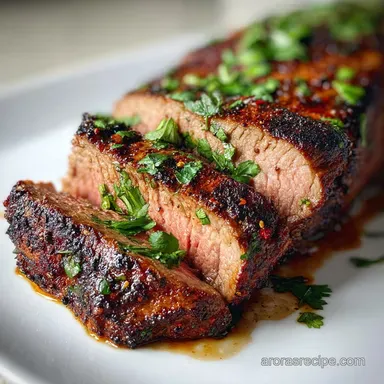 Tri Tip Steak Recipe Oven-Baked with Balsamic Marinade Recipe Card