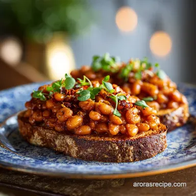 Baked Beans on Toast: Ultimate Homemade British Beans on Sourdough Recipe Card