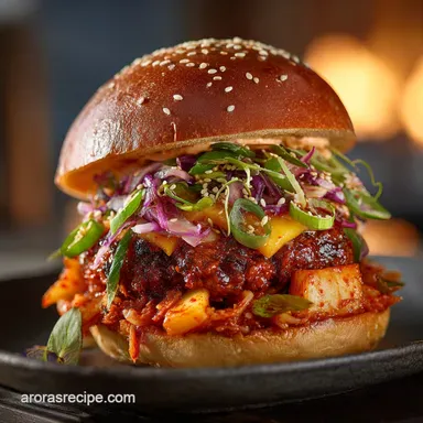 Kimchi Burger: Ultimate Recipe with Gochujang Mayo Recipe Card