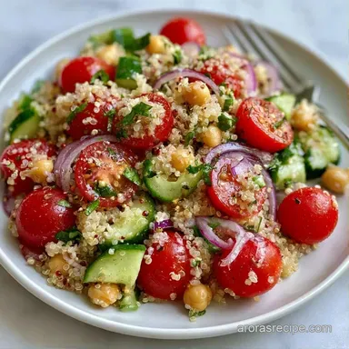 Vegan Mediterranean Quinoa Salad for 6 Recipe Card