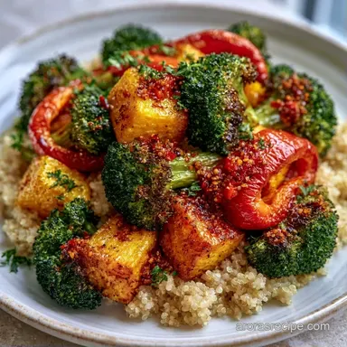 Veggie Quinoa Bowl for 4 Servings Recipe Card
