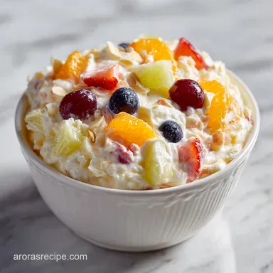 Ambrosia Salad with Sour Cream: 4 Hours Chill