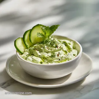 Velvety Cucumber Dip for 10 Servings Recipe Card