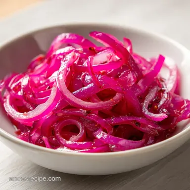 Pickled Red Onions in 10 Minutes with Apple Cider Vinegar Recipe Card
