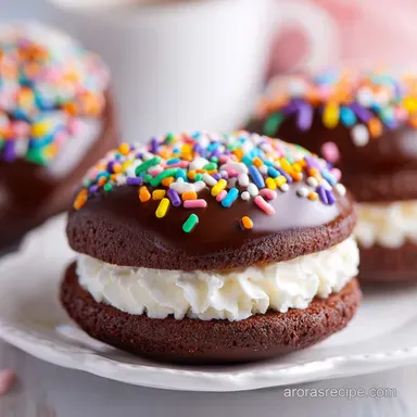 Wickedly Good Whoopie Pies: Soft Chocolate Cake for 12 Servings Recipe Card