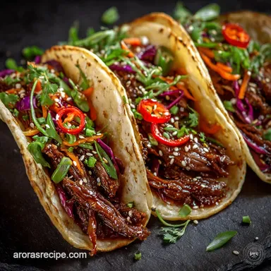 Sticky Glazed Korean Jalbi Beef Tacos Recipe Jalbiteworldfood