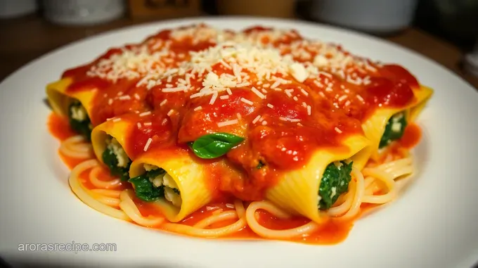 Classic Cheese & Spinach Stuffed Manicotti