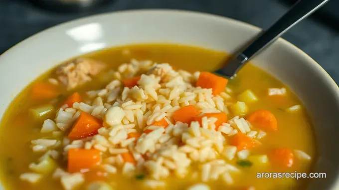 Zesty Chicken Lemon Rice Soup