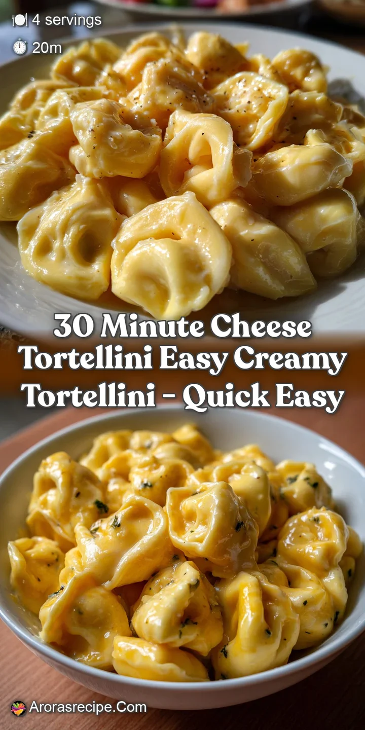 30 Minute Cheese Tortellini Easy Creamy Tortellini - Quick Easy